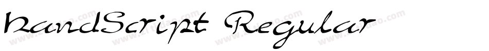 HandScript Regular字体转换